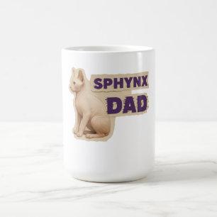 Vintage Sphynx Dad Hairless Cat Owner Retro Graphi Coffee Mug