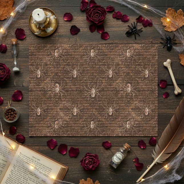 Vintage Spider Halloween  Decoupage  Ephemera  Tissue Paper (Creator Uploaded)