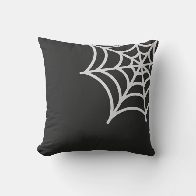 Vintage Spider Web Throw Pillow (Front)