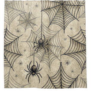 Vintage Spiders and Webs Halloween Pattern
