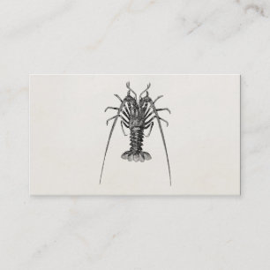 Vintage Spiny Lobster Personalized Template Business Card