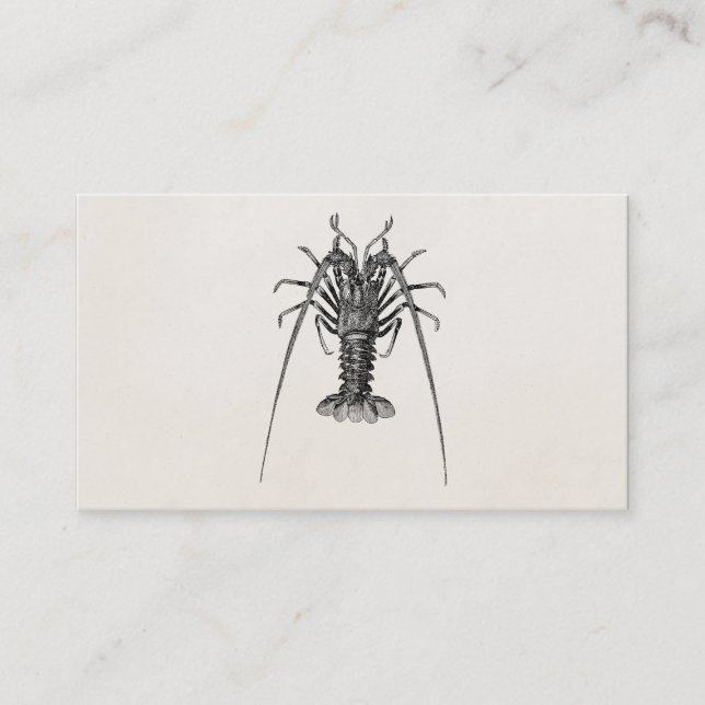 Vintage Spiny Lobster Personalized Template Business Card (Front)