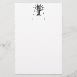 Vintage Spiny Lobster Personalized Template Stationery