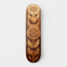 Vintage spiritual design skateboard