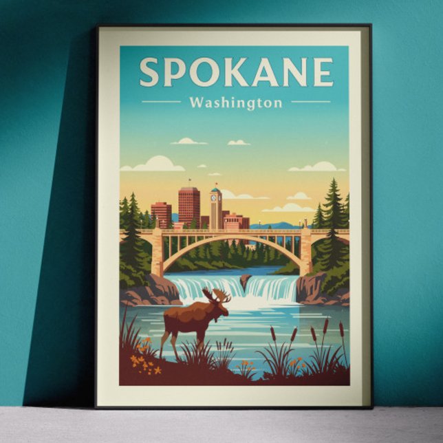 Vintage Spokane Washington Poster (Creator Uploaded)