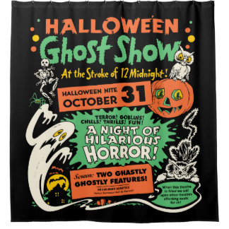 Vintage Spook Show Poster Douche rideau
