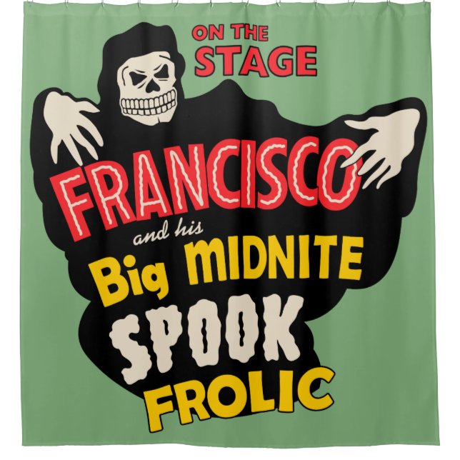 Vintage Spook Show Poster Douche rideau (Devant)