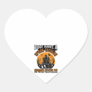 Vintage Spook-Tacular Halloween Haunted House Shir Heart Sticker