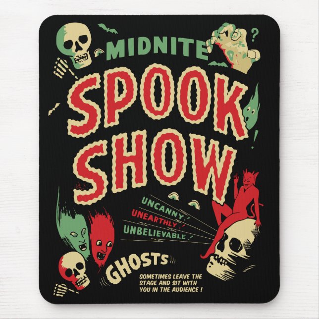 Vintage Spookshow Mouse Pad (Front)
