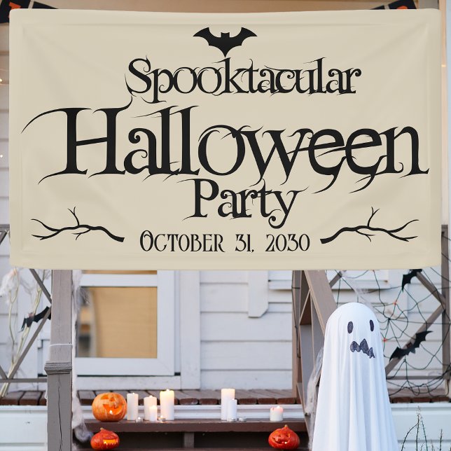 Vintage Spooktacular Batty Adult Halloween Party  Banner (Creator Uploaded)