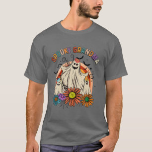 Vintage Spooky Grandma Cute Baby Ghost Groovy Hall T-Shirt