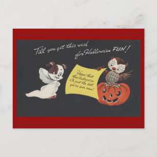 Vintage Spooky Halloween 10 Postcard