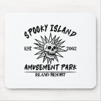 Vintage Spooky Island Est 2002 Amusement Park Isla Mouse Pad