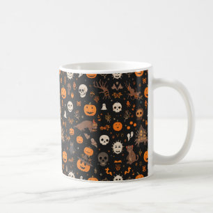 Vintage Spooky Pattern Coffee Mug - Classic Hallo