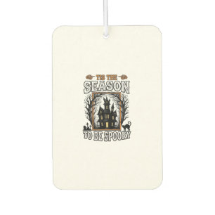 Vintage Spooky Season Haunted House Halloween Desi Air Freshener