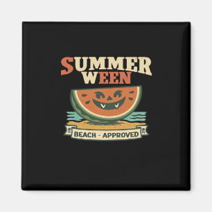 Vintage Spooky Summerween Watermelon - Spooky Summ Magnet