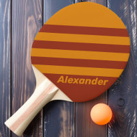 Vintage Sport Orange Rust Dual Stripes with Name