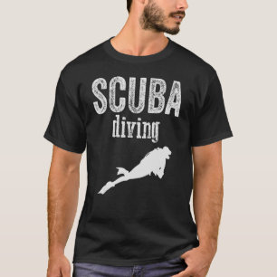 Vintage Sport Scuba Diving  Scuba Diving Man Silho T-Shirt