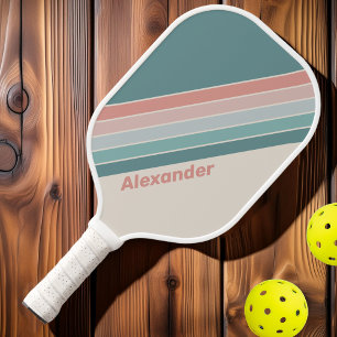 Vintage Sport Soft Sea Shell Striped with Name Pickleball Paddle