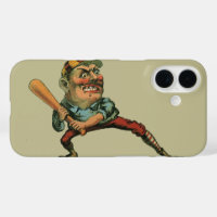 Vintage Sports, Angry Baseball Player Batter