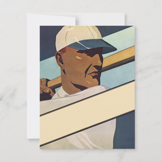 Vintage Sports Baseball Batter, Stylized Art (Front)