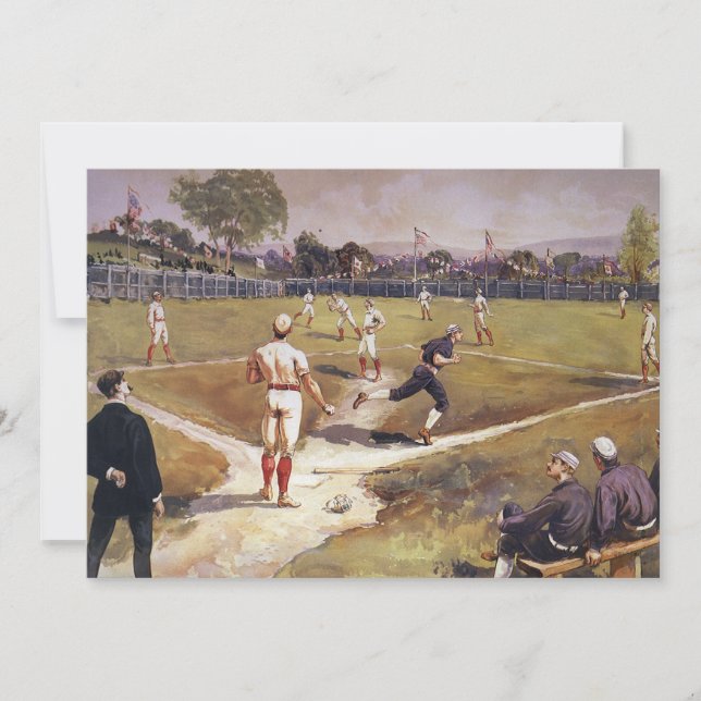 Vintage Sports Baseball Game by Henry Sandham (Front)