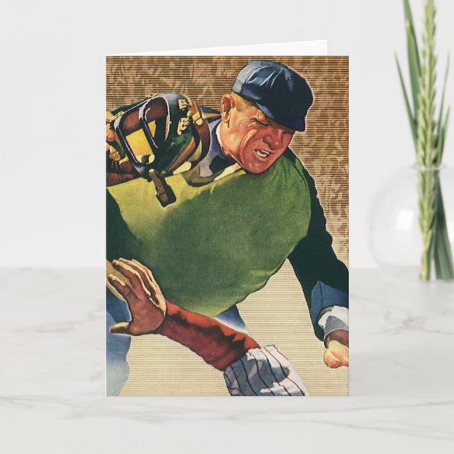 Vintage Sports Baseball Player, the Umpire Card (Front)