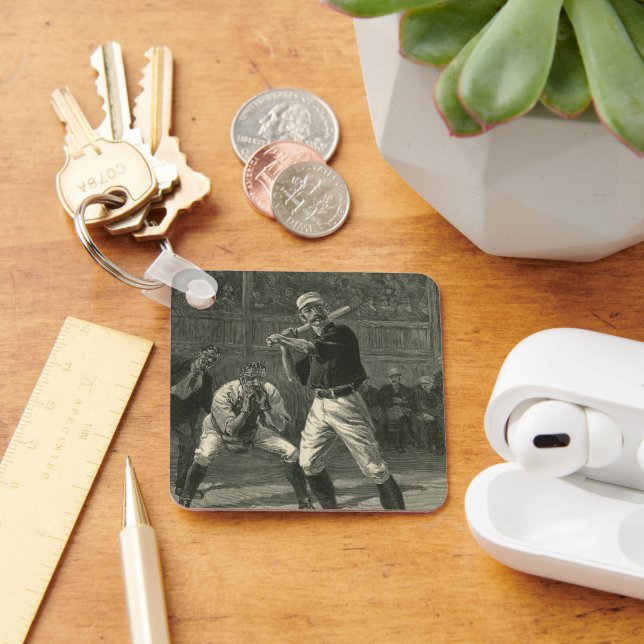 Vintage Sports, Baseball Players by Thulstrup Keychain (Desk)