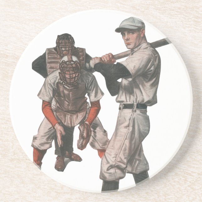 Vintage Sports Baseball Players Coaster (Front)