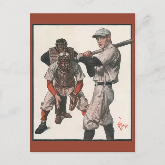 Vintage Sports Baseball Players Postcard (Front)