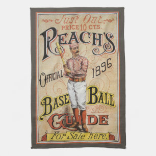 Vintage Sports Baseball, Reach's Guide Cover Art Kitchen Towel