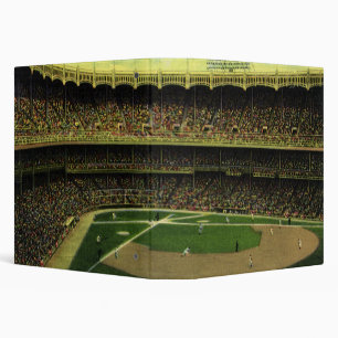 Vintage Sports Baseball Stadium with Crowds Binder