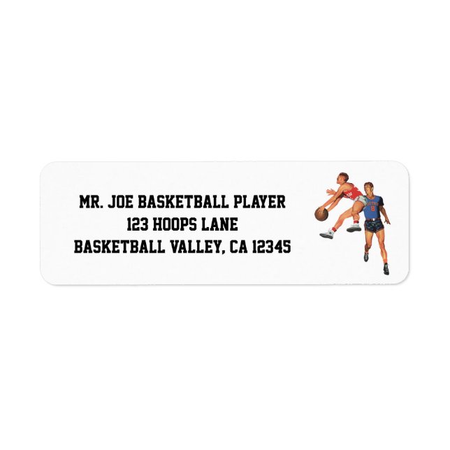 Vintage Sports, Basketball Players in a Game (Front)