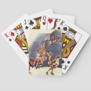 Vintage Sports Basketball, Players in a Game Playing Cards