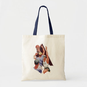 Vintage Sports, Basketball Players in a Game Tote Bag
