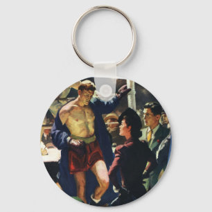 Vintage Sports Boxing, Boxer Leaving the Ring Keychain