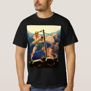 Vintage Sports Boxing, Boxers During a Match T-Shirt