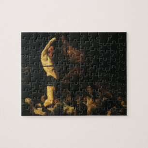 Vintage Sports Boxing, Boxers Fight in the Ring Jigsaw Puzzle