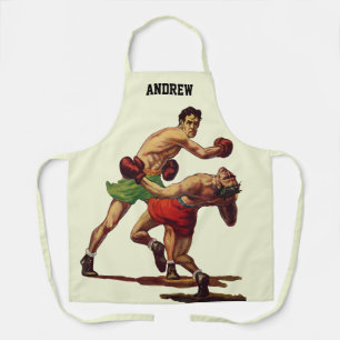 Vintage Sports Boxing, Boxers in a Fight Apron