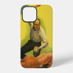 Vintage Sports Boxing, Referee with Boxer Knockout iPhone 12 Case