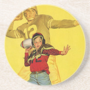 Vintage Sports, Boy as Future Football Quarterback Coaster