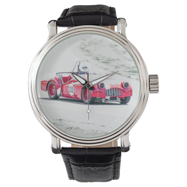 Vintage Sports Car Racing Watch (Front)