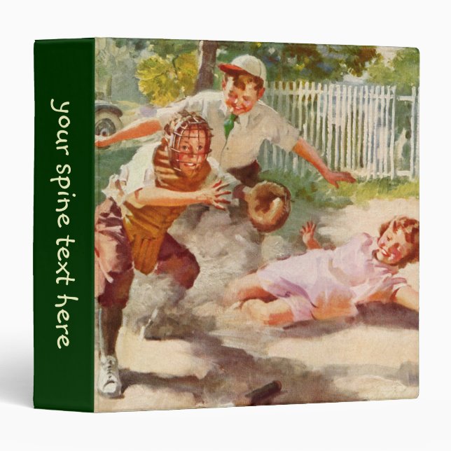Vintage Sports, Children Play Stickball Baseball Binder (Front/Spine)