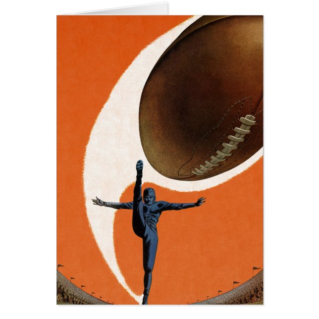 Vintage Sports, Football Player Kicking the Ball (Front)