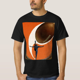 Vintage Sports, Football Player Kicking the Ball T-Shirt
