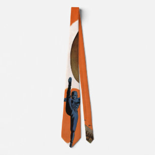 Vintage Sports, Football Player Kicking the Ball Tie