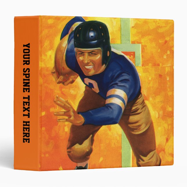 Vintage Sports Football Player Quarterback Running Binder (Front/Spine)