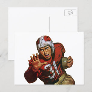 Vintage Sports Football Player Running Back No. 31 Postcard