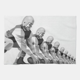 Vintage Sports Football Players, Quarterback Kitchen Towel