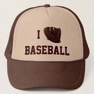 Vintage Sports, I Love Baseball, I Glove Baseball Trucker Hat